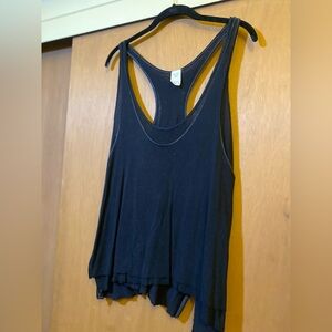 We The Free Black Racerback Layered Tank Top